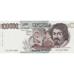 100000 Lire Caravaggio I tipo 6.3.1992